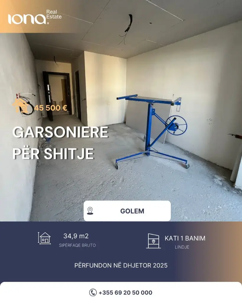 Garsoniere për shitje - Golem, prane Grand Blue Fafa Hotel