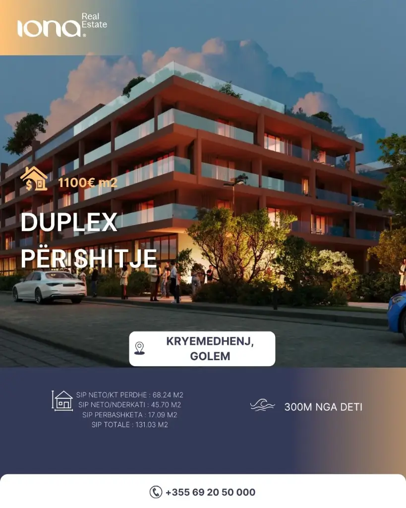 Duplex në shitje – Golem (Residence Sunsea)