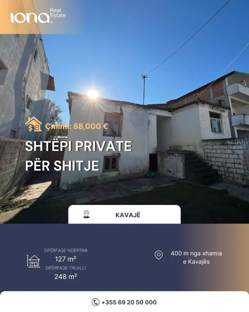 🏠 Shitet shtëpi private në Kavajë