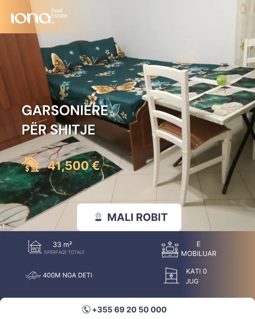🏡 Garsoniere në shitje – Mali i Robit