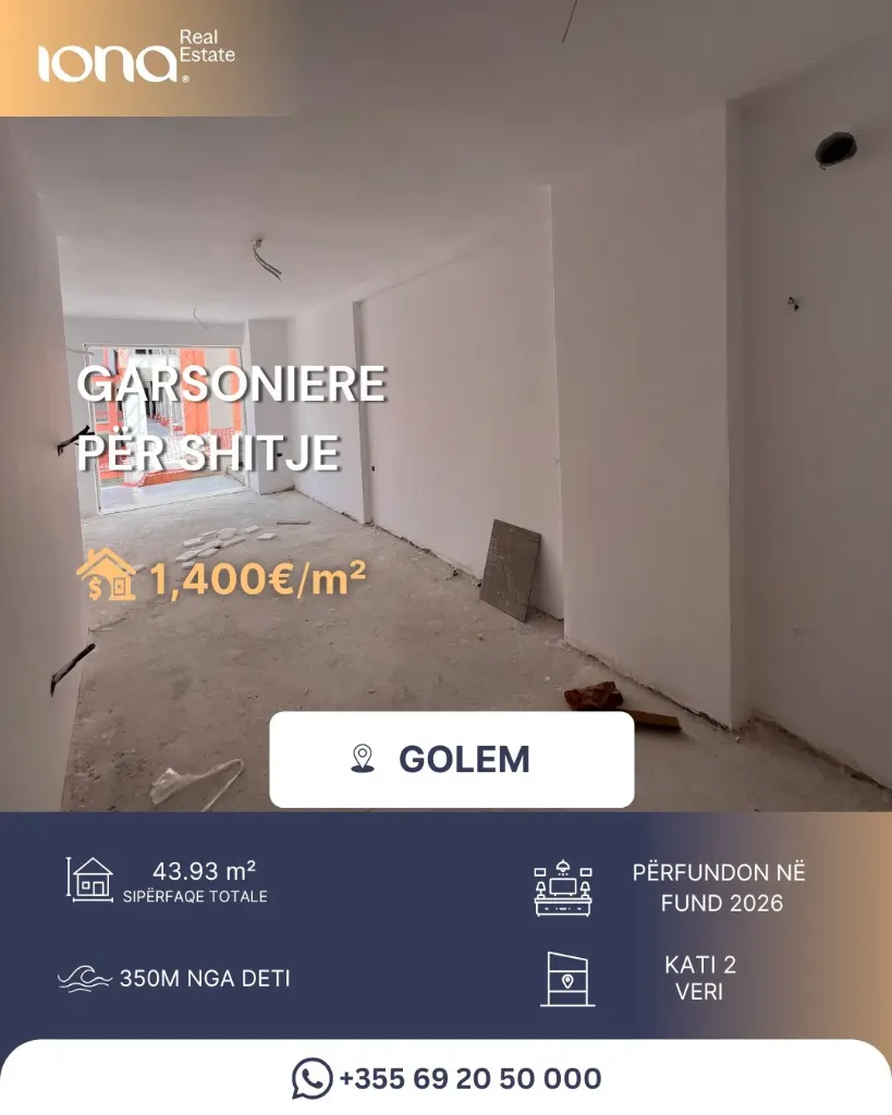 🏡 Garsoniere për Shitje – Golem