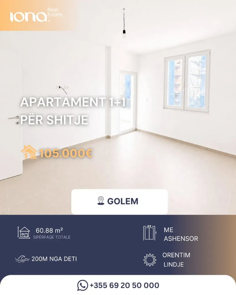 Apartament 1+1 për Shitje