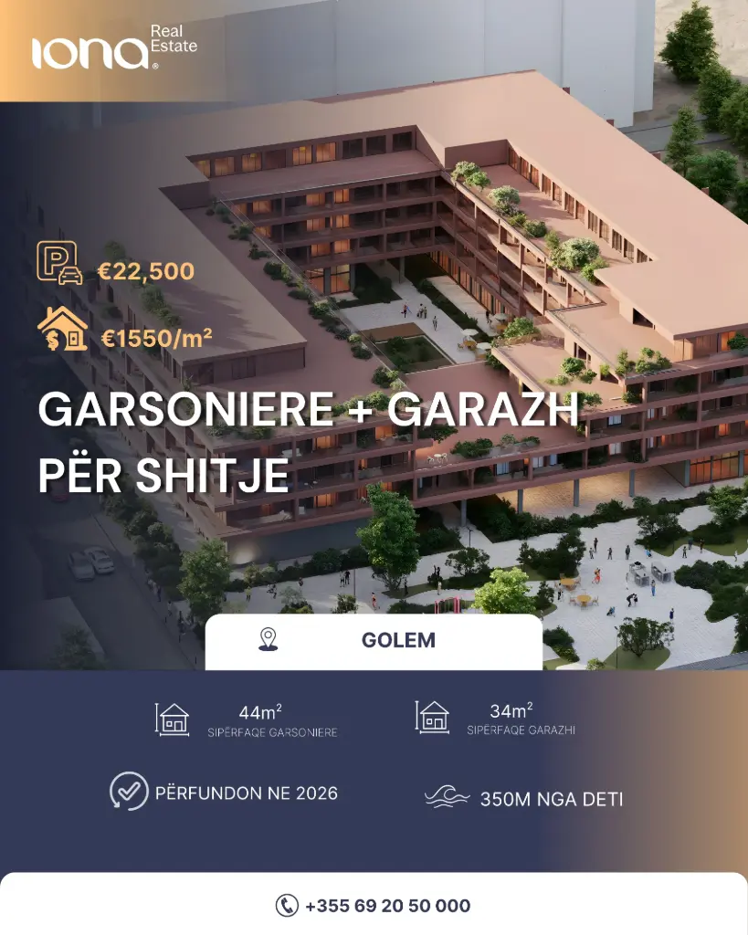  Garsoniere + Garazh në shitje – Golem (pranë kompleksit Miami 2)