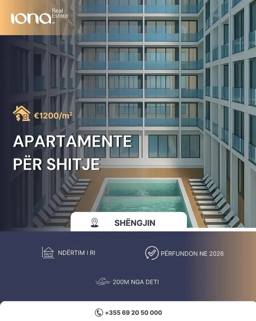  Apartamente në shitje – Shëngjin, Lezhë