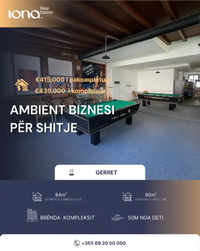  Ambient biznesi në shitje – Qerret 